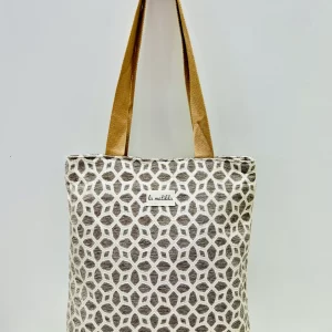 Bolsa Tote Bag Gris Hilo Plata La Matilda