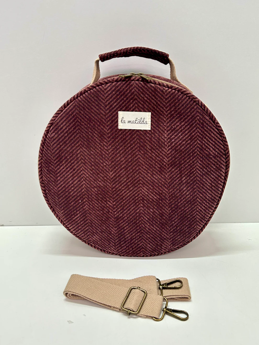 Bolso Bandolera Espiga Marrón Unicolor